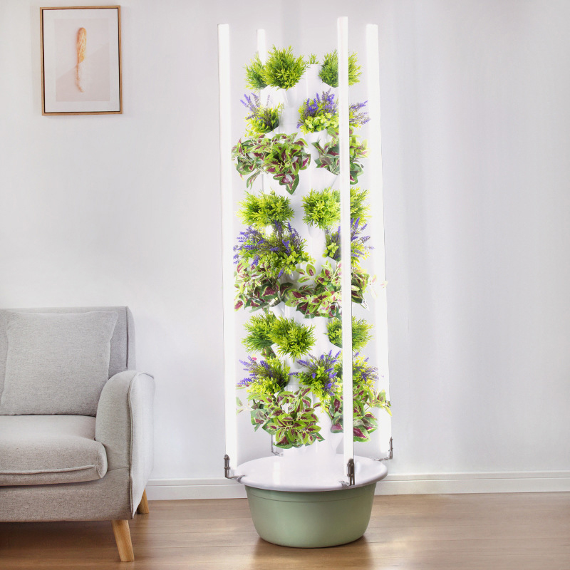 Hydroponic Tower Planter - مع Led تنمو ضوء شجرة الفضاء