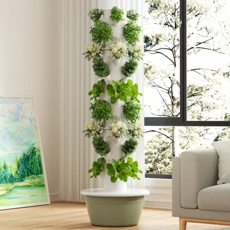 نظام زراعة الخضروات الذكي المن - مراجعة Hydroponic Tower Planter وسعره